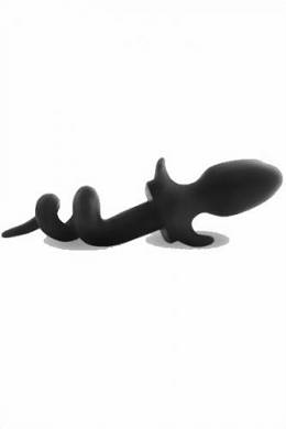 Dogtails & Petplay - Pig Tail Buttplug M - Black