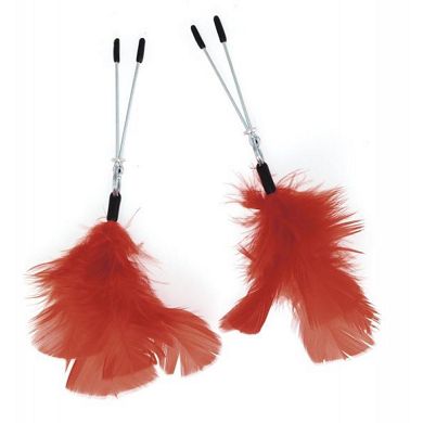 Brustklammern mit Feder - RED