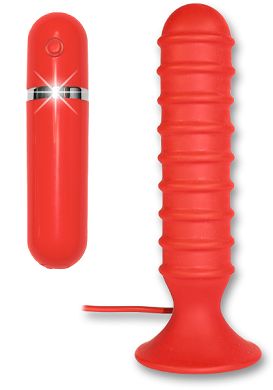 16 x 3,7 cm Buttplug Thriller Ass Plug Silikon red