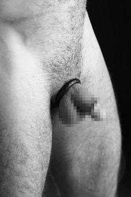 Cockring mit Leder Überzug