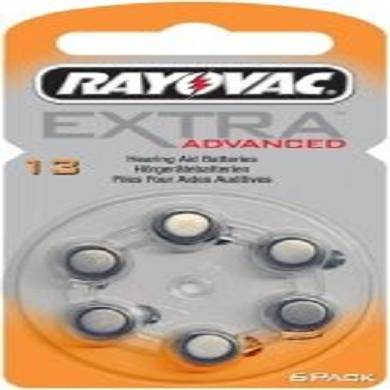 60x Rayovac Extra Advanced Typ 13 Hörgerätebatterien