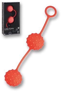 Liebeskugeln Silikon genoppt - Little Frisky Love Balls orange