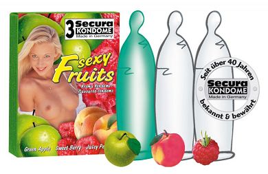 Secura Kondome sexy Fruits - Fruchtgeschmack - Inhalt: 3 Stck