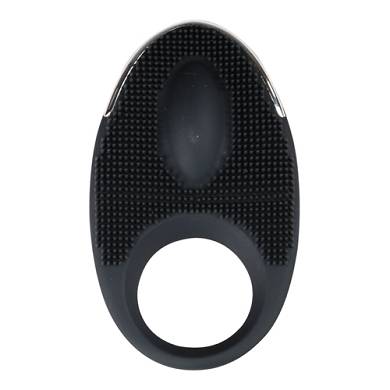 Vibrierender Penisring mit Klitorisstimulator in Schwarz