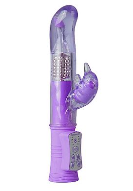 22 x 3 cm Perlenvibrator Shots Toys Dolphin Diver in purple