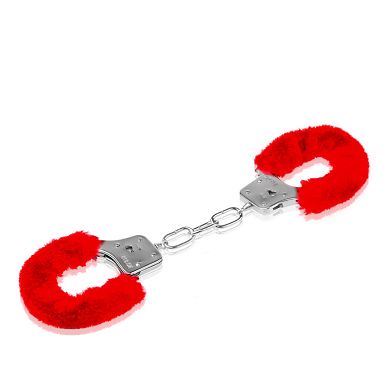 Handschellen mit rotem Plsch