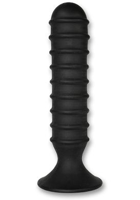 ass-jacker---silikon-buttplug---schwarz---15cm