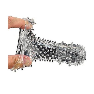 Outop 1 pcs Penis Sleeve Penisvergrößerungs Extender Verlängerung Silikon