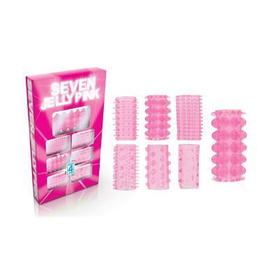 T4L Seven Jelly Sleeves Penisring, Pink