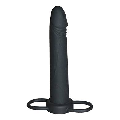 Realistic Treasure Black, Cockring mit Dildo