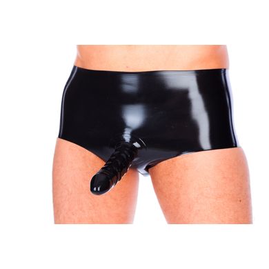 Latex Slip mit festem, hohlen Penis, ffnung im Anus-Bereich