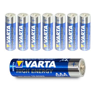 8x Varta AAA High Energy Micro LR03 Batterie - 1200mAh 1,5V Alkaline 8 Stück