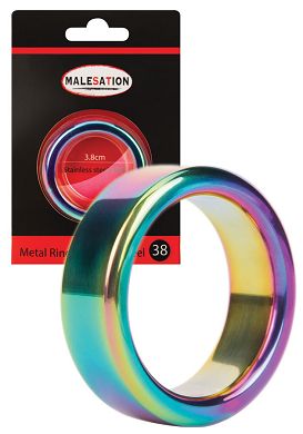 Malesation Cockring Rainbow Steel