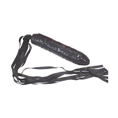 Sharon Sloane Latex Penis-Peitsche in schwarz