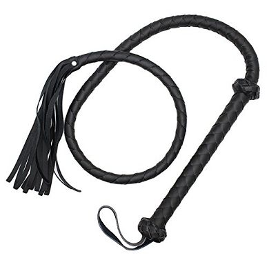 Greenpinecone Leder Bondage Set Lang Peitsche aus Leder Lederpeitsche Striemenpeitsche BDS
