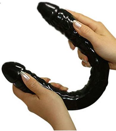 Doppel Dildo aus Jelly -schwarz- (43cm)