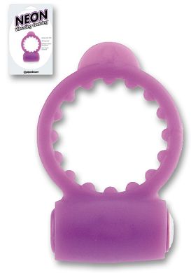 Vibro Cockring - Neon Vibrating Cockring purple