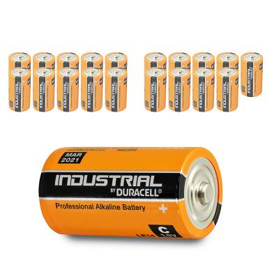 20 x Duracell Baby C Industrial LR14 UM2 MN1400 Batterie 1,5V Alkaline 20 St