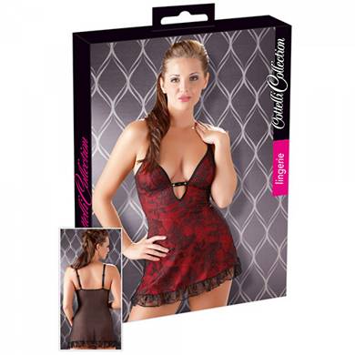 Cottelli Collection - Minikleid - in Schwarz/Rot