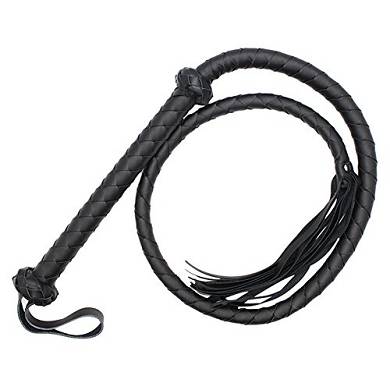 SUMERSHA Pu Lederpeitsche Fetisch BDSM Schwarz 1 pc