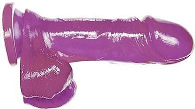 SI IGNITE Thick Cock mit Balls und Saugnapf. 18 cm (7 in). Lila