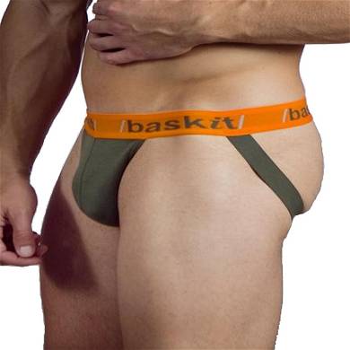 baskit Contrasts Jock Bronze Green/Vermilion Orange