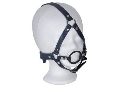 Bondage Harness Knebel mit Ring [ Ringknebel Öffnungsring O-Ring Knebel ]