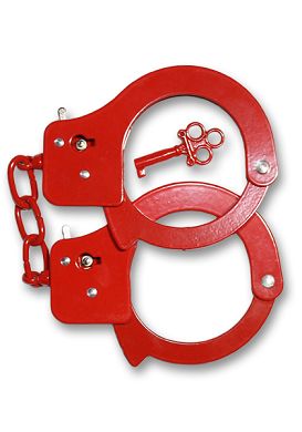 Sex Extra Love Metal Cuffs red