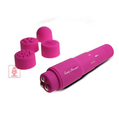 Funky Massager mit 4 Aufstzen - Violett