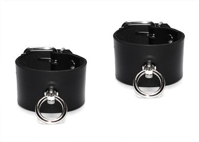Leder Fufessel mit Ring der O - SIMPLE - breit