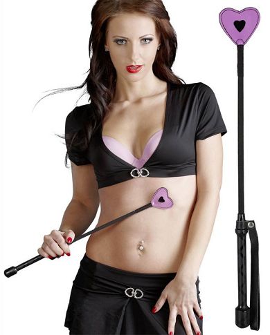 Bad Kitty Gerte Herz - Schwarz/Pink