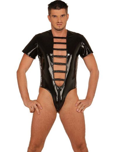 Lack halbarm Body (brustfrei) (Rot)