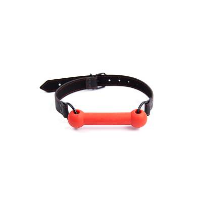 Mund Knebel Silicon Rot/ Schwarz