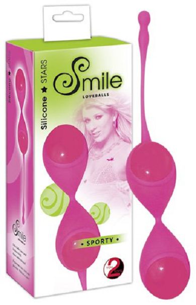 Smile Sporty - Liebeskugeln mit Vibroball-Innenleben in Pink