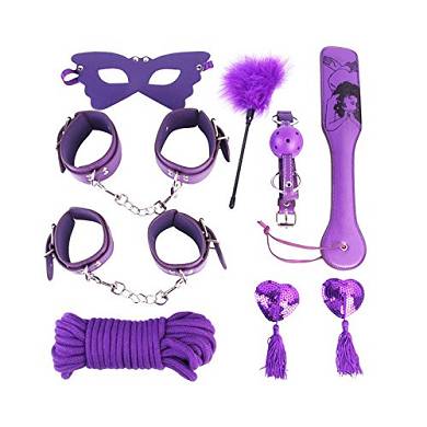 Hrph 8 in 1 Set Sex und Erotik für Paare Fetisch Bondage Leder Handfessel Mundknebel
