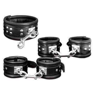 Leder Bondage-Set mit Drehring