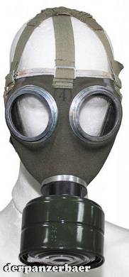 Wehrmacht Elite Luftwaffe Heer Gasmaske ABC Maske Schutzmaske in Tasche neuw.