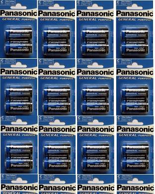 24 x PANASONIC R14 1.5VOLT BATTERIE BABY ZELLEN C 12 x 2 er PACK BATTERIEN