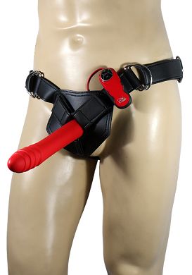 Fetish Fantasy Extreme - Vibrating Silicone Twister Strap-On 24 cm rot