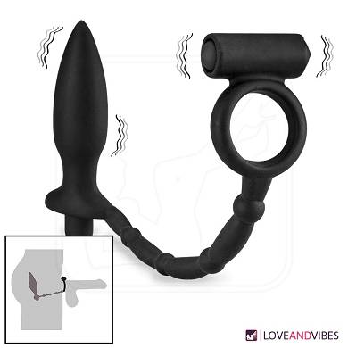 Prostata-Vibrator mit Vibro-Penisring