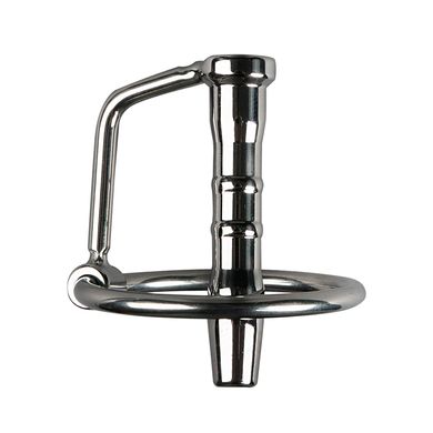 Sinner - Hohler Penisplug aus Metall mit Eichelring