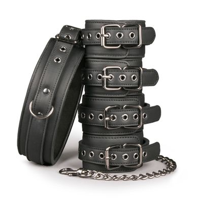Fetisch-Set mit Halsband, Fugelenk- und Handgelenkmanschetten