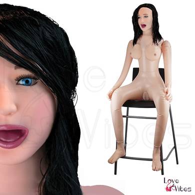 Sitzende Blowjob-Sexpuppe aus 100% Latex