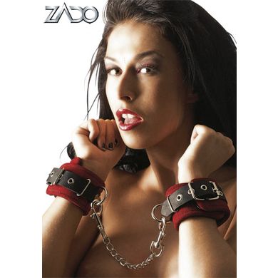 Leder Handfesseln rot/schwarz