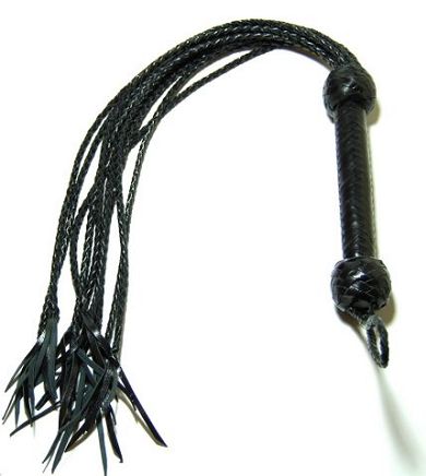 Leder 9-Striemenpeitsche - geflochten