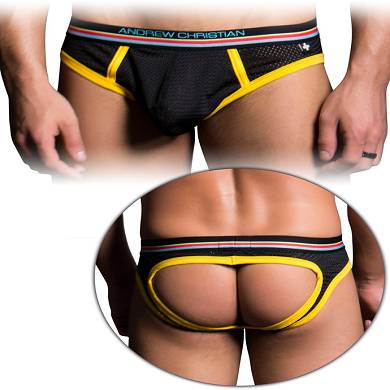 Andrew Christian - Air Jock with Show-It - Schwarz