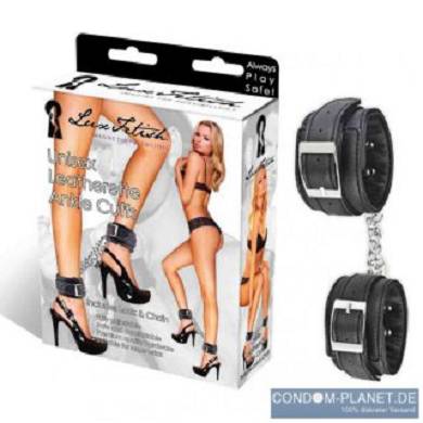 LUX FETISH Unisex Leatherette Ankle Cuffs