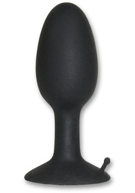 8 x 2,8 cm Rollerball Plug small black Silikon