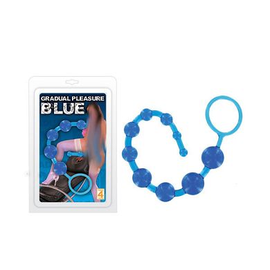 T4L Gradual Pleasure Blue Analkette, 33 x 1-2 cm