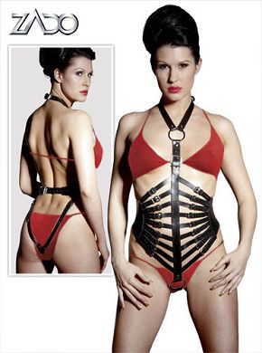 Leder-Harness mit Schrittriemen Gr.L/XL